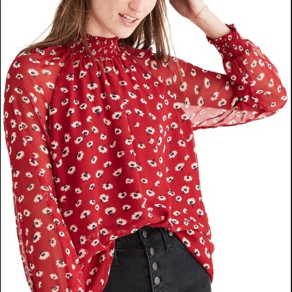 Madewell Tops - Madewell Mistlight Smoked Mockneck Top